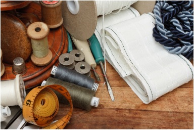upholstery and sewing materials